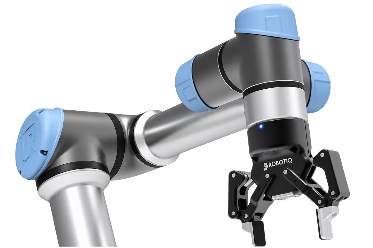 Bras robotisé Universal Robots équipé d’une pince Robotiq